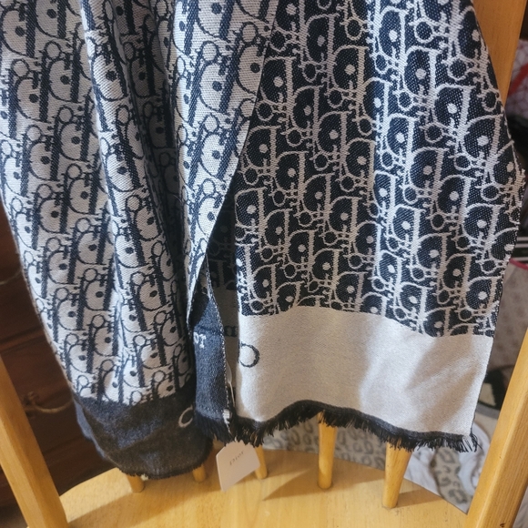 Christian dior oblique scarf marine bleu - Picture 3 of 6